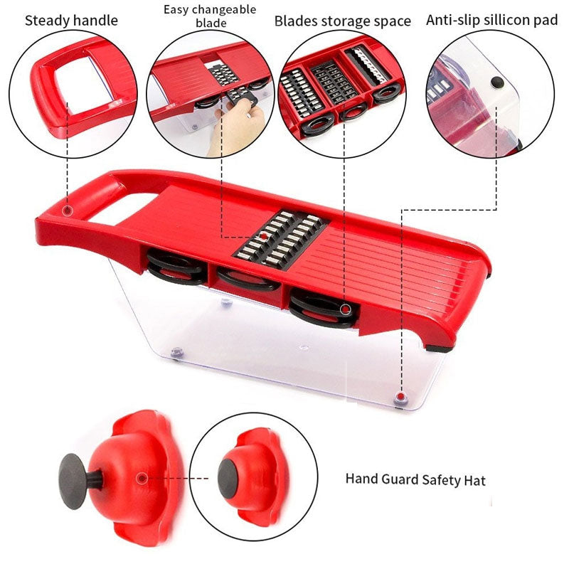 Vegetable Slicer Grater Mandoline Peeler Cutter Multi function Carrot Onion Fruit Tools Kitchen Accessories