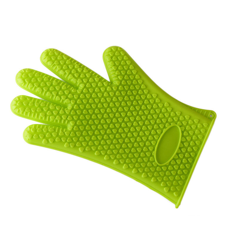 1Pc Silicone Heat Resistant Glove Multifunction Oven Mitts BBQ Gloves Kitchen Potholders Cooking Glove Thick Baking Mitt