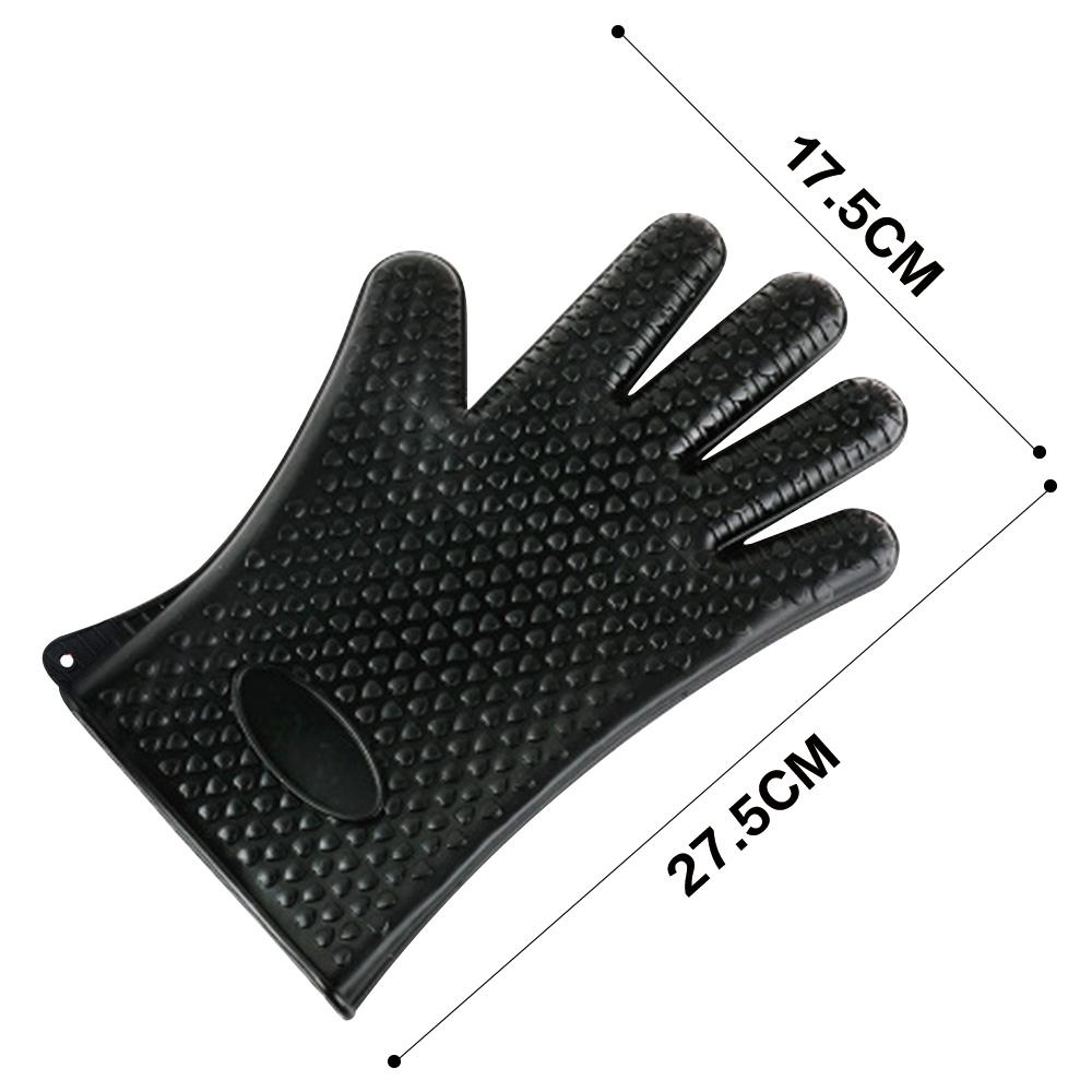 1Pc Silicone Heat Resistant Glove Multifunction Oven Mitts BBQ Gloves Kitchen Potholders Cooking Glove Thick Baking Mitt
