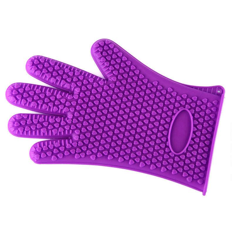 1Pc Silicone Heat Resistant Glove Multifunction Oven Mitts BBQ Gloves Kitchen Potholders Cooking Glove Thick Baking Mitt