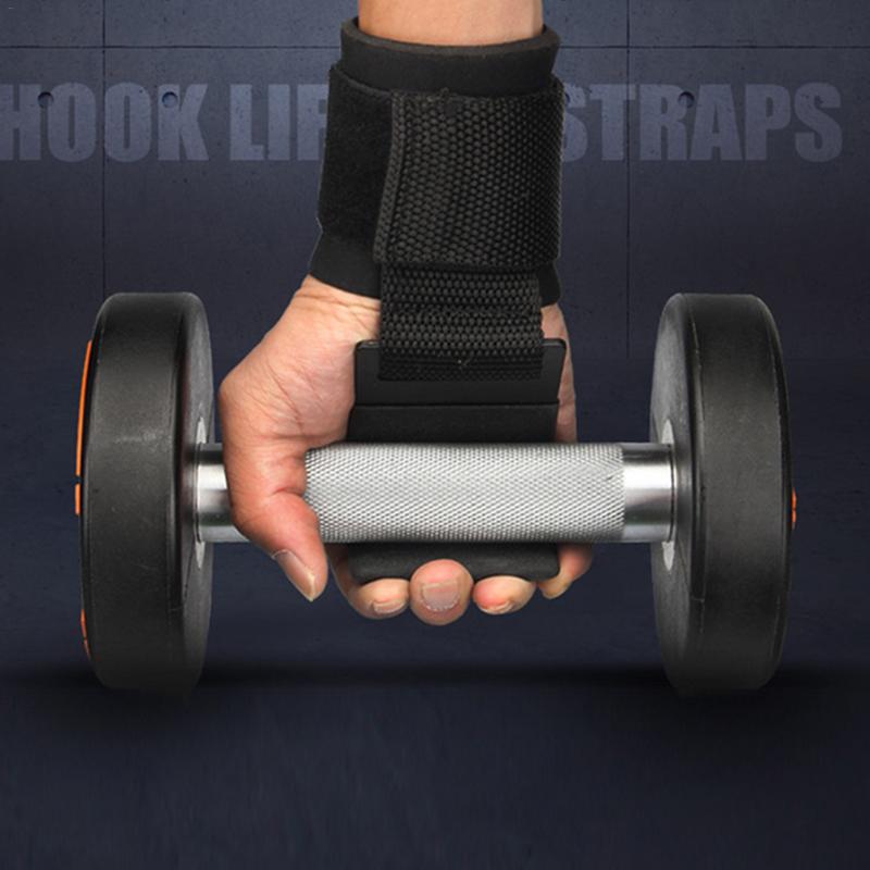2Pcs Weight Lifting-Hook Hand-Bar Wrist Straps