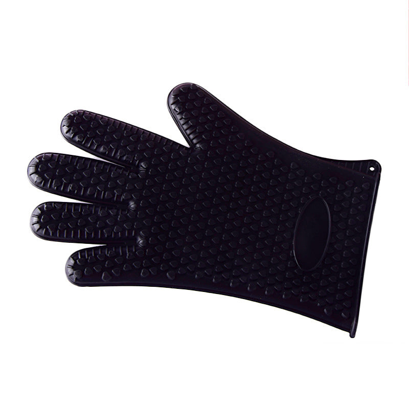 1Pc Silicone Heat Resistant Glove Multifunction Oven Mitts BBQ Gloves Kitchen Potholders Cooking Glove Thick Baking Mitt